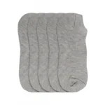 5 Pairs Unisex Casual Cotton Blended Solid Ankle length Socks (Light Grey)
