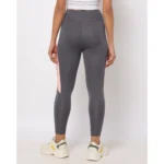 Women's Polyster Solid Sport Leggings (Grey) - Image 4