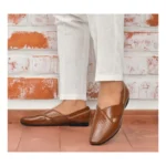 Men's Faux Leather Formal Shoes (Tan) - Image 2