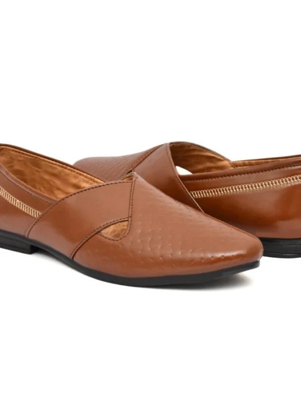 Men's Faux Leather Formal Shoes (Tan)