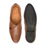 Men's Faux Leather Formal Shoes (Tan) - Image 5