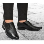 Men's Faux Leather Formal Shoes (Black) - Image 3