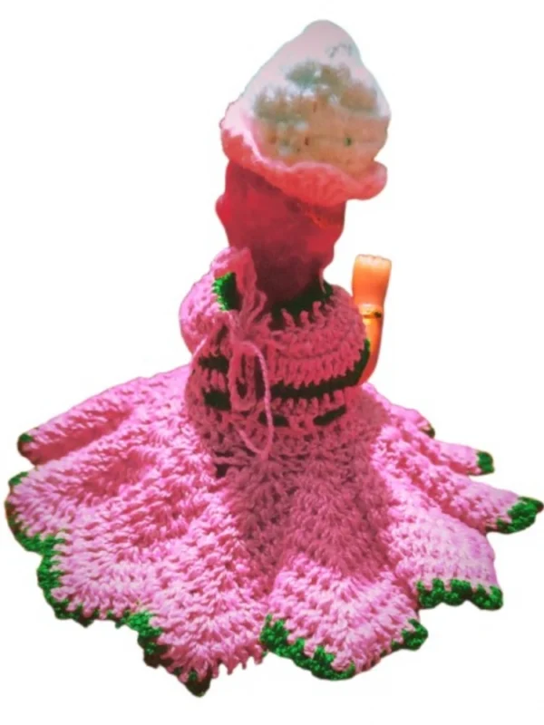 Laddu Gopal Tharad Dress Size: 0 To 6 (Light Pink)
