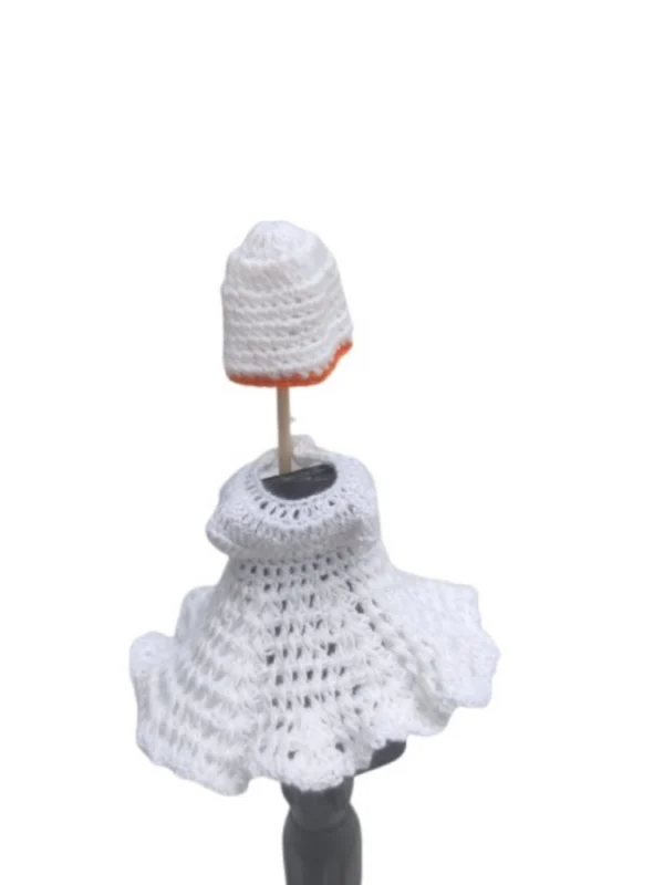 Laddu Gopal Tharad Dress Size: 0 To 6 (White)