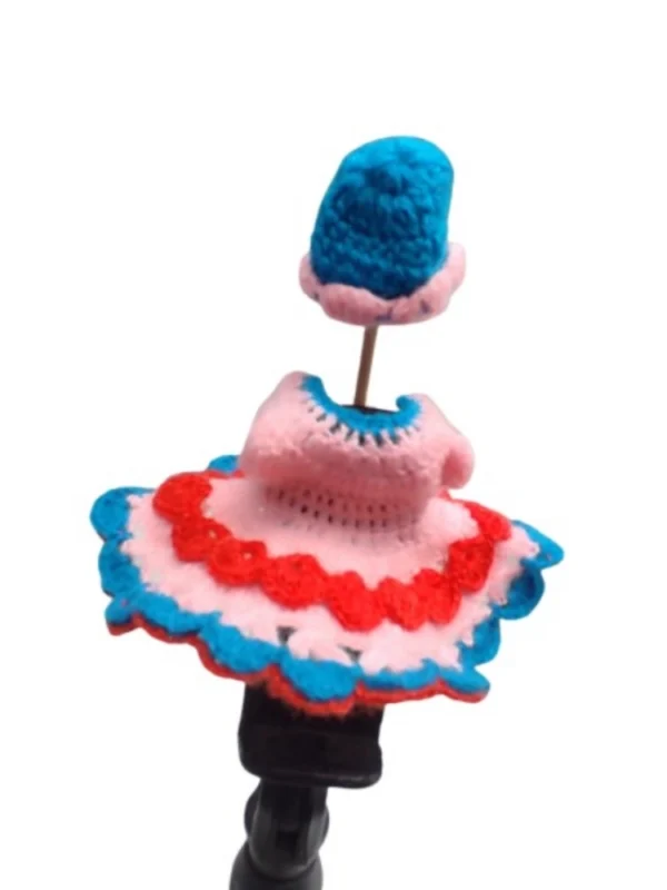 Laddu Gopal Tharad Dress Size: 0 To 6 (Baby Pink-Red)