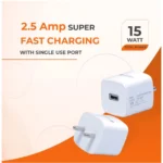 VOXEL 15 Watt Usb Charger AB Plastic (White) - Image 3