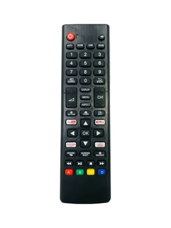 Smart TV Remote No.1209 Crown Smart TV LCD LED Remote Control (Black)