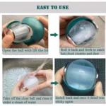Plastic Remover Sticky Ball for Clothes Gel Lint Roller (Maroon) - Image 2