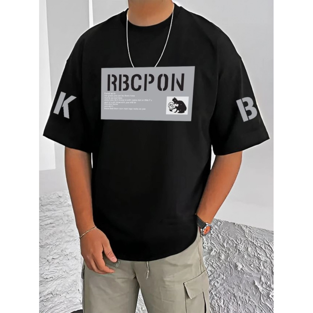 54520792236_817ce8923b_o_d-1000x1000-1.webp Men's Casual Cotton Blend Printed Round Neck Half Sleeve T-Shirt (Black) - Image 1