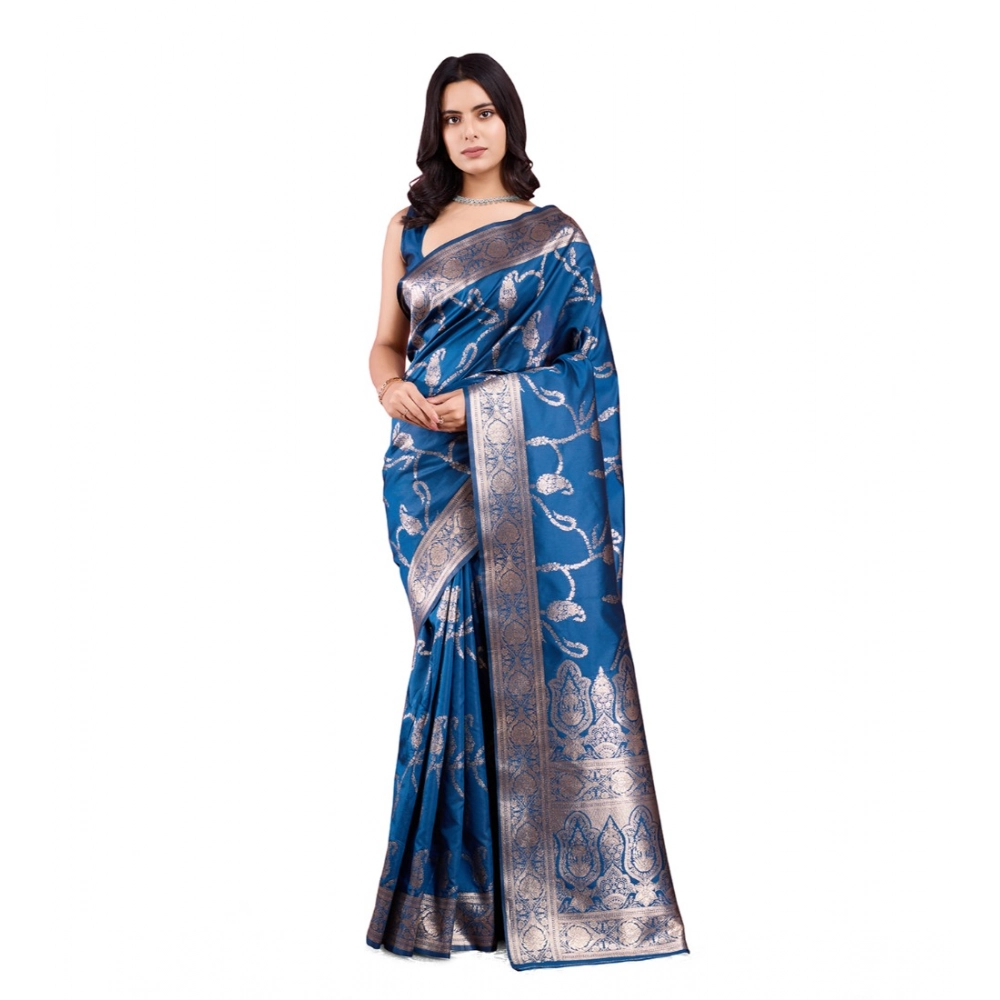 PID-62376-Generic-Womens-Banarasi-Silk-Printed-Saree-With-Unstitched-Blouse-5-5-Mtr-Pinch-1-1000x1000-1.webp Women's Banarasi Silk Printed Saree With Unstitched Blouse 5.5Mtr (Pinch) - Image 1