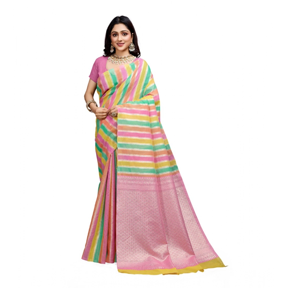 PID-62380-Generic-Womens-Cotton-Blended-Printed-Saree-With-Unstitched-Blouse-5-5-Mtr-Pink-1-1000x1000-1.webp Women's Cotton Blended Printed Saree With Unstitched Blouse 5.5Mtr (Pink) - Image 1