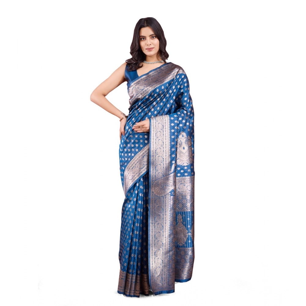 PID-62387-Generic-Womens-Banarasi-Silk-Printed-Saree-With-Unstitched-Blouse-5-5-Mtr-Pinch-1-1000x1000-1.webp Women's Banarasi Silk Printed Saree With Unstitched Blouse 5.5Mtr (Pinch) - Image 1