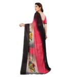 Women's Georgette Printed Saree With Unstitched Blouse 5.5Mtr (Multicolor) - Image 3
