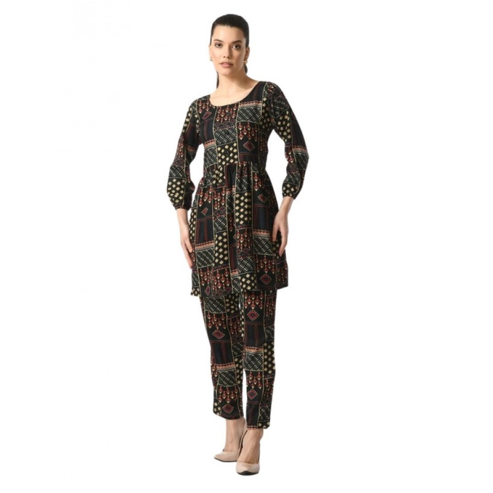 PID-63384-Women-s-Casual-Crepe-3-4th-Sleeves-Cord-Set-Black-1-1000x1000-1.webp Women's Casual Crepe 3-4th Sleeves Cord Set (Black) - Image 1