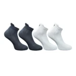 4_Pair Set Unisex Casual Bamboo Cotton Printed Ankle Length Socks (Multicolor)