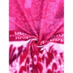 Fleece Floral Printed Double Polar Warm Bedsheet with 2 Pillow Cover (Pink) - Image 2