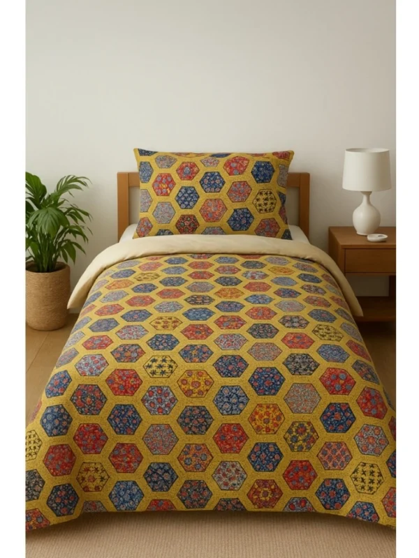 Microfiber Floral Printed Single Bedsheet with 1 Pillow Cover (Multicolor)