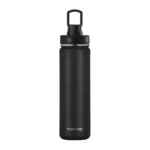 650 Ml Double Wall Insulated Stainless Steel Water Bottle With Screw Lid (Black)