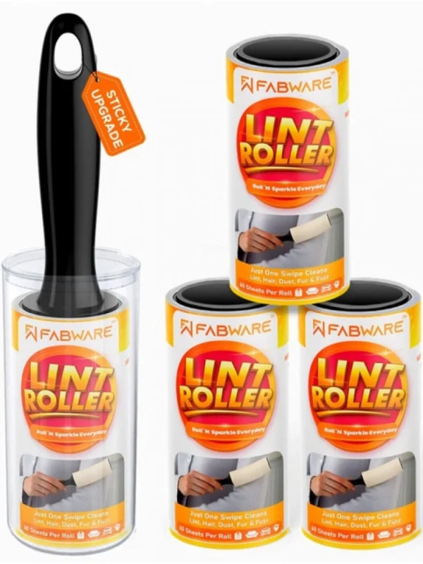 Pet Hair Remover 1 Handle And 4 Refill Totally 240 Sheets (White)