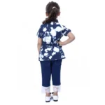 Girl's Denim Tie & Dye Short Sleeve Top (Blue-White) - Image 5