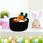 Cotton Pack Of_1 Cat Basket 8x4 Inch Storage Basket For Clothes (Black) - Image 2