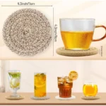 Cotton Rope Drink Coasters 6 Pcs Set (Mix) - Image 2